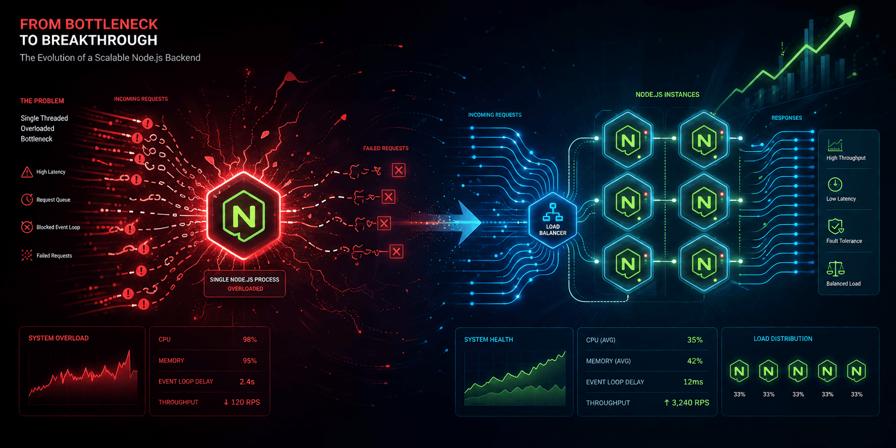 Node.js Backend Scaling: The Day Our Launch Almost Broke